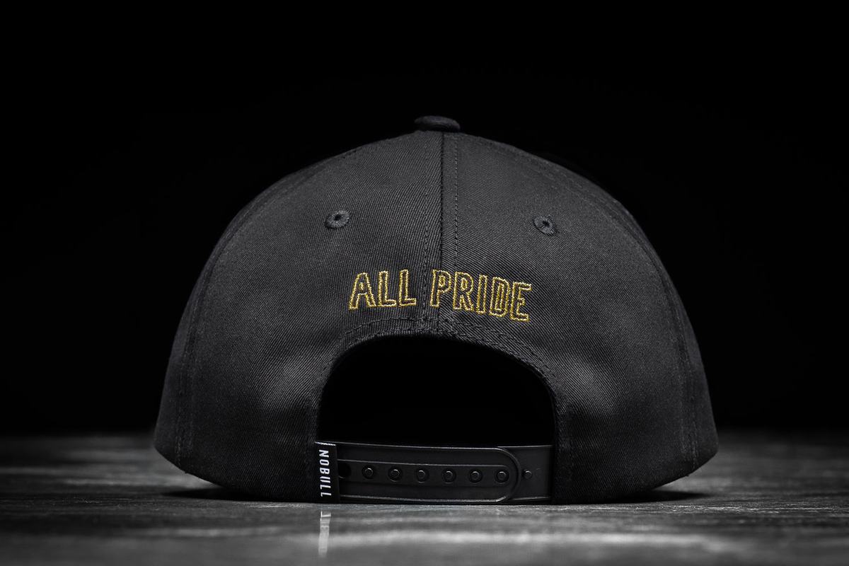 Nobull Classic Pride Women's Hats Black Gold | Australia (FB7402)
